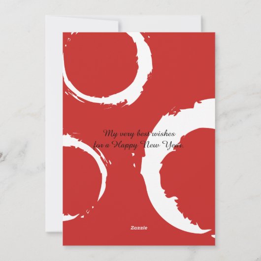 Chinesisches Neujahr Feiertagskarte (Rückseite)