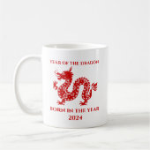 Chinesisches Neujahr Geboren im Jahr des Drachen Kaffeetasse (Links)