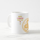 "Chinesisches Neujahr, gefüllt mit Liebe und Glück Kaffeetasse (Vorderseite Links)