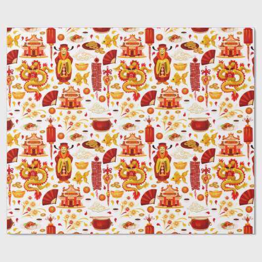 Chinesisches Neujahr Geschenkpapier (Flach)