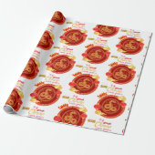 CHINESISCHES NEUJAHR GESCHENKPAPIER (Ungerollt)