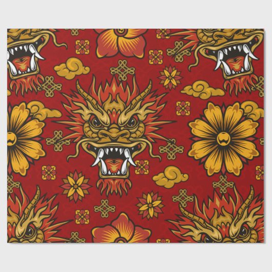 Chinesisches Neujahr Geschenkpapier (Flach)