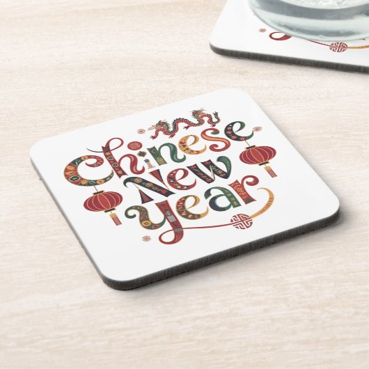 Chinesisches Neujahr Getränkeuntersetzer (Linke Seite)