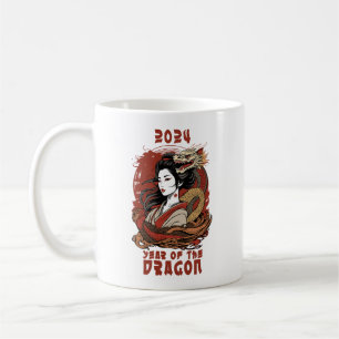 Chinesisches Neujahr   Jahr 2024 des Drachen Kaffeetasse