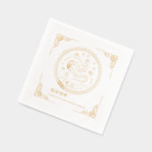 Chinesisches Neujahr | Jahr der Schlange Napkins Servietten Mit Folie (Links)