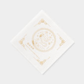 Chinesisches Neujahr | Jahr der Schlange Napkins Servietten Mit Folie (Rechts)