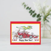 Chinesisches Neujahr - Jahr der Tiger-Postkarte Postkarte (Stehend Vorderseite)