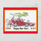 Chinesisches Neujahr - Jahr der Tiger-Postkarte Postkarte (Vorderseite)