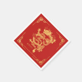 Chinesisches Neujahr | Jahr des Drachen Serviette (Ecke)