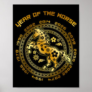 Chinesisches Neujahr Mondneujahr 2026 Jahr des H Poster