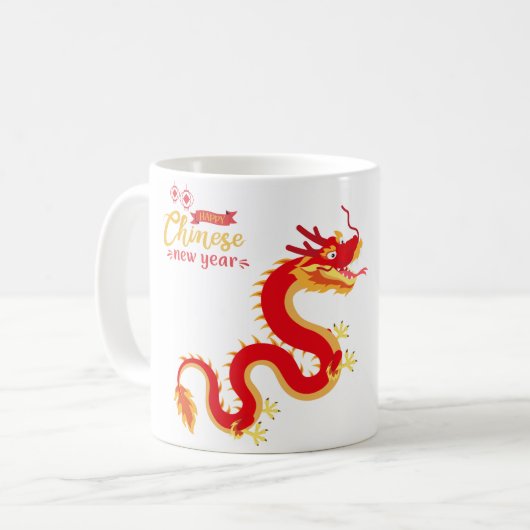 "Chinesisches Neujahr: Neuanfang" Kaffeetasse (Vorderseite Links)
