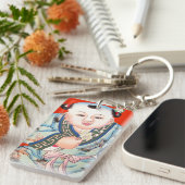 Chinesisches Neujahr niedlich lachend Buddha-Kunst Schlüsselanhänger (Vorderseite rechts)