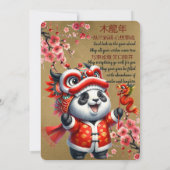 Chinesisches Neujahr - Niedliches Panda-Jahr des D Einladung (Rückseite)
