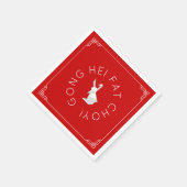 Chinesisches Neujahr Origami Rabbit Napkins Serviette (Ecke)