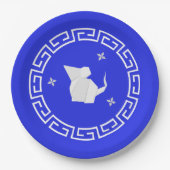 Chinesisches Neujahr Origami Rat & Stars Pappteller (Vorderseite)