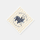 Chinesisches Neujahr Ox Zodiac Animal Minimal 2021 Serviette (Ecke)