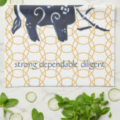 Chinesisches Neujahr Ox Zodiac Animal Minimal Geschirrtuch (Gefaltet)