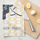 Chinesisches Neujahr Ox Zodiac Animal Minimal Geschirrtuch (Viertel Falte)