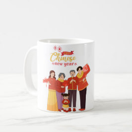 "Chinesisches Neujahr, Prosperität und Happ würdig Kaffeetasse