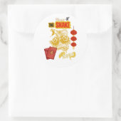 CHINESISCHES NEUJAHR RUNDER AUFKLEBER (Tasche)
