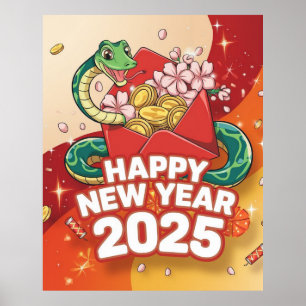 Chinesisches Neujahr Schlange Poster