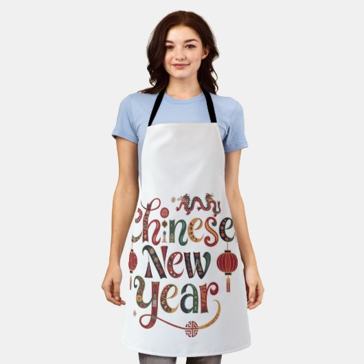 Chinesisches Neujahr Schürze (Getragen)