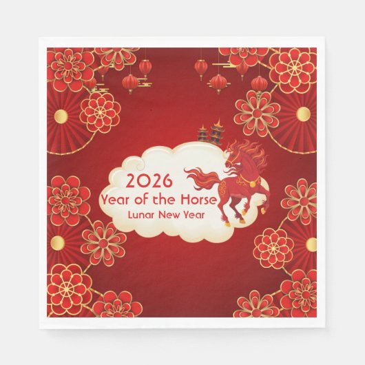 Chinesisches Neujahr Serviette (Vorderseite)