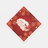 Chinesisches Neujahr Serviette (Ecke)