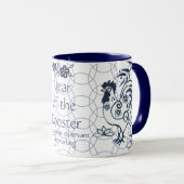 Chinesisches Neujahr von Rooster Blue Zodiac Artis Tasse (VorderseiteRechts)