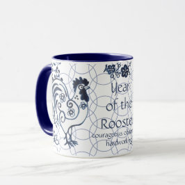 Chinesisches Neujahr von Rooster Blue Zodiac Artis Tasse