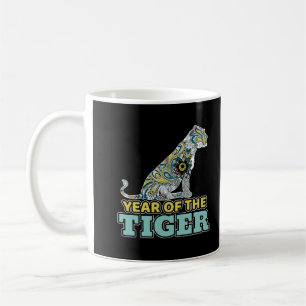 Chinesisches Neujahr - Zodiac White Tiger Kaffeetasse