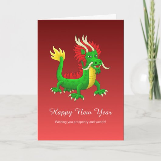 Chinesisches Neujahrs-Drache Feiertagskarte (Vorderseite)