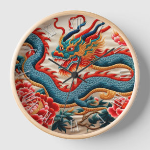 Chinesisches Neujahrs-Drache-Zodiakus-Geburtstagsu Uhr