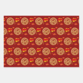 Chinesisches Neujahrs-Pferd 2026 3WpS2 Geschenkpapier Set (Vorderseite 2)