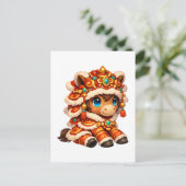 Chinesisches Neujahrs-Pferd 2026 Zodiak Feiertagspostkarte (Stehend Vorderseite)