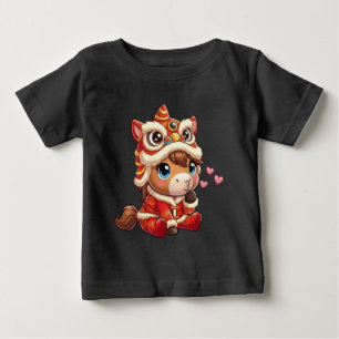 Chinesisches Neujahrs-Pferd 2026 Zodiakus Baby T-shirt