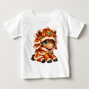 Chinesisches Neujahrs-Pferd 2026 Zodiakus Baby T-shirt