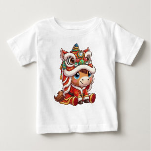 Chinesisches Neujahrs-Pferd 2026 Zodiakus Baby T-shirt