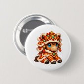 Chinesisches Neujahrs-Pferd 2026 Zodiakus Button (Vorne & Hinten)