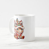 Chinesisches Neujahrs-Pferd 2026 Zodiakus Kaffeetasse (Vorderseite Links)