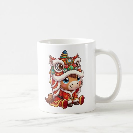 Chinesisches Neujahrs-Pferd 2026 Zodiakus Kaffeetasse (Rechts)