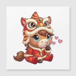 Chinesisches Neujahrs-Pferd 2026 Zodiakus Magnetkarte