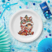 Chinesisches Neujahrs-Pferd 2026 Zodiakus Pappteller (Party)