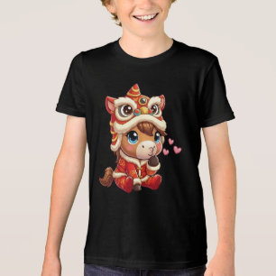 Chinesisches Neujahrs-Pferd 2026 Zodiakus Tri-Blend Shirt