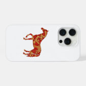 Chinesisches Neujahrs-Pferd mit Drache und Phönix  iPhone Hülle (Rückseite (Horizontal))