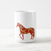 Chinesisches Neujahrs-Pferd mit Drachen und Phönix Kaffeetasse (Mittel)