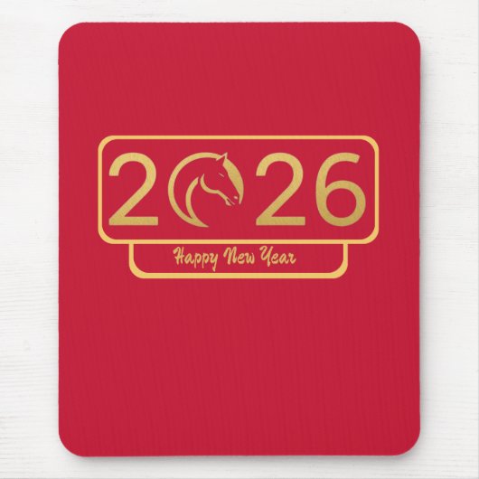 Chinesisches Neujahrs-Pferd Perfektes Geschenk Mousepad (Vorne)
