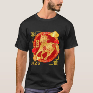 Chinesisches Neujahrs-Pferd-Shirt, lustiges Pferd T-Shirt
