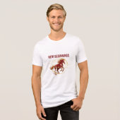 Chinesisches Neujahrs-Pferd-Shirt Tri-Blend Shirt (Vorderseite voll)