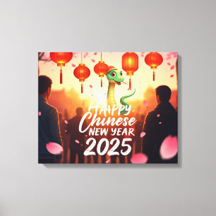 Chinesisches Neujahrs-Schlange Leinwanddruck